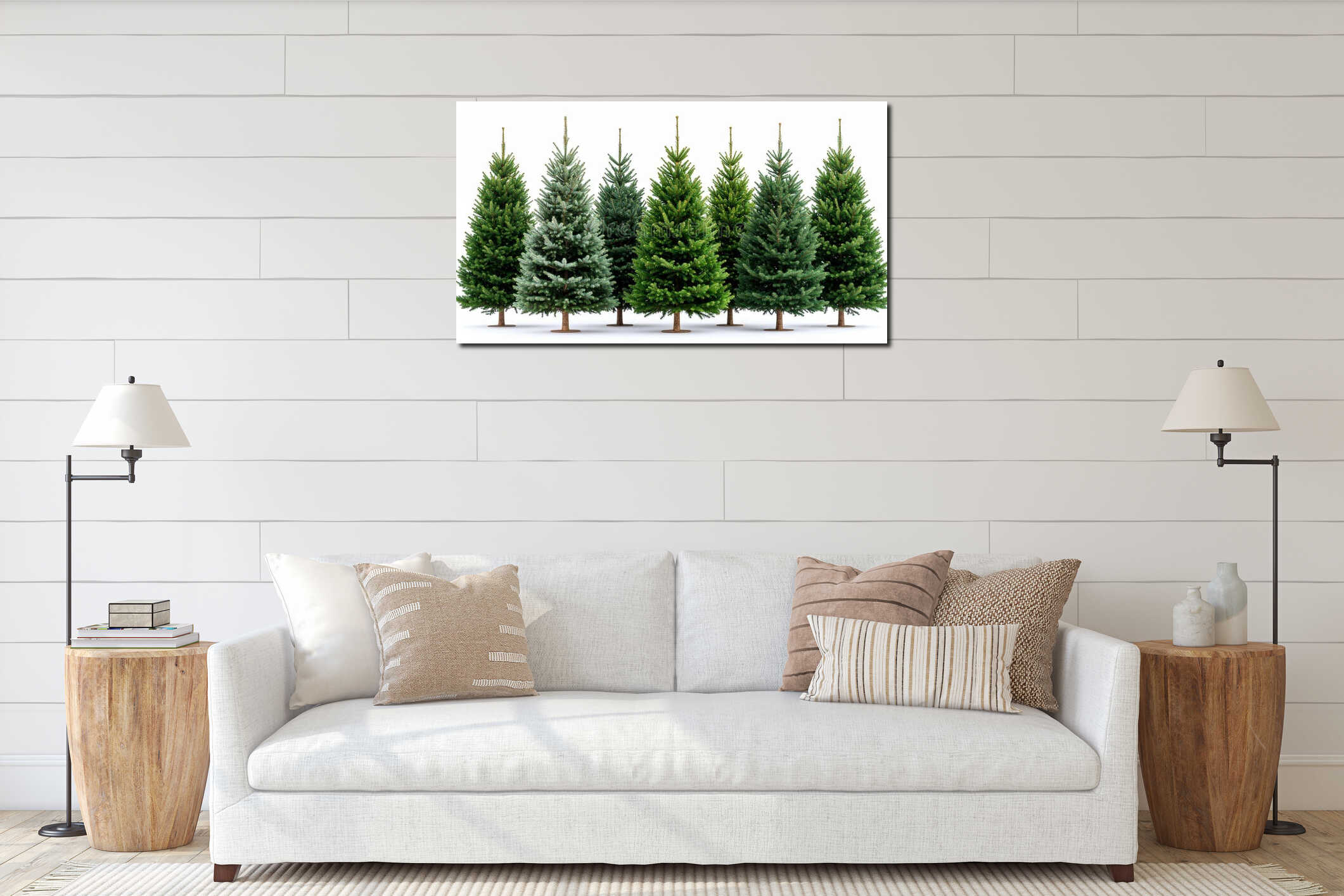 Canvas above sideboard for size context