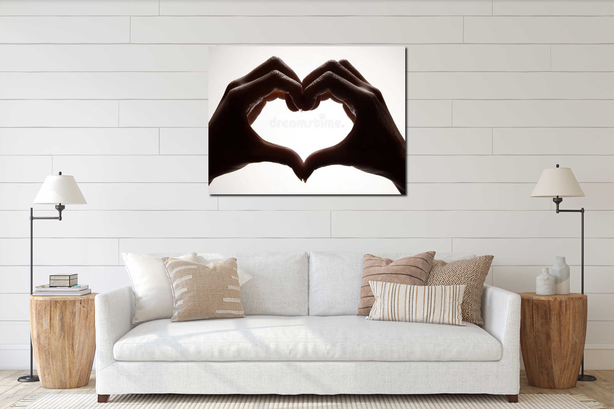 Canvas above sideboard for size context