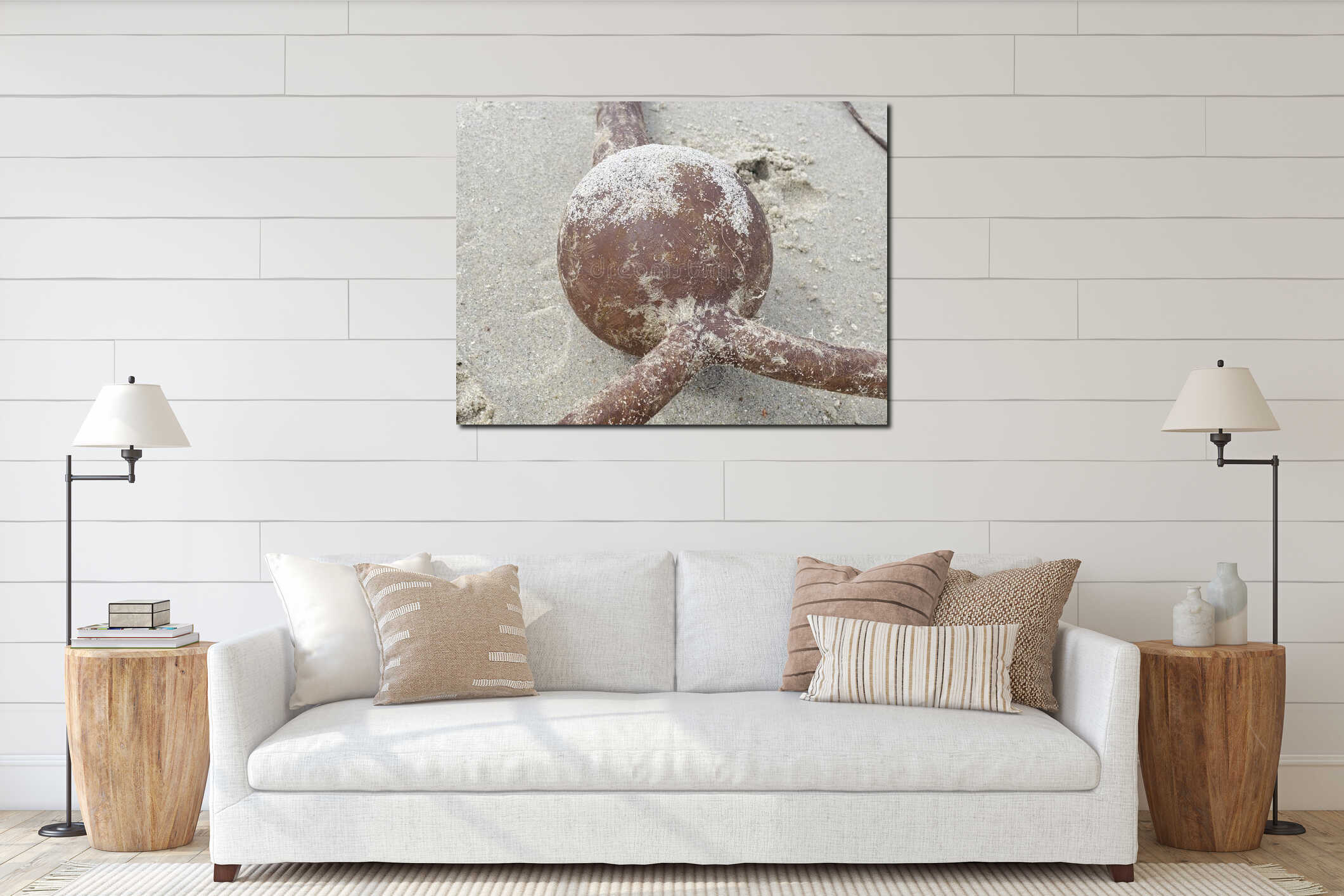 Canvas above sideboard for size context