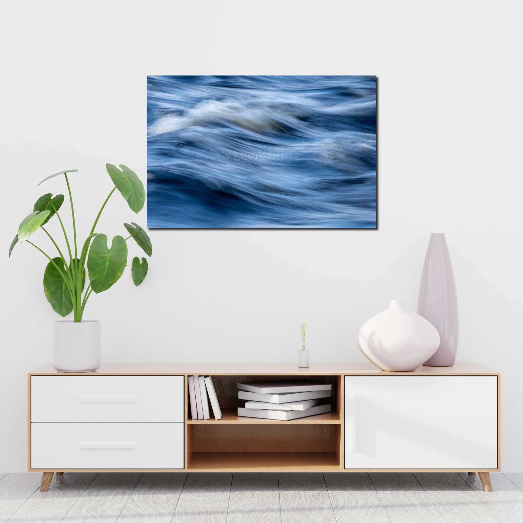 Canvas above sofa for size context