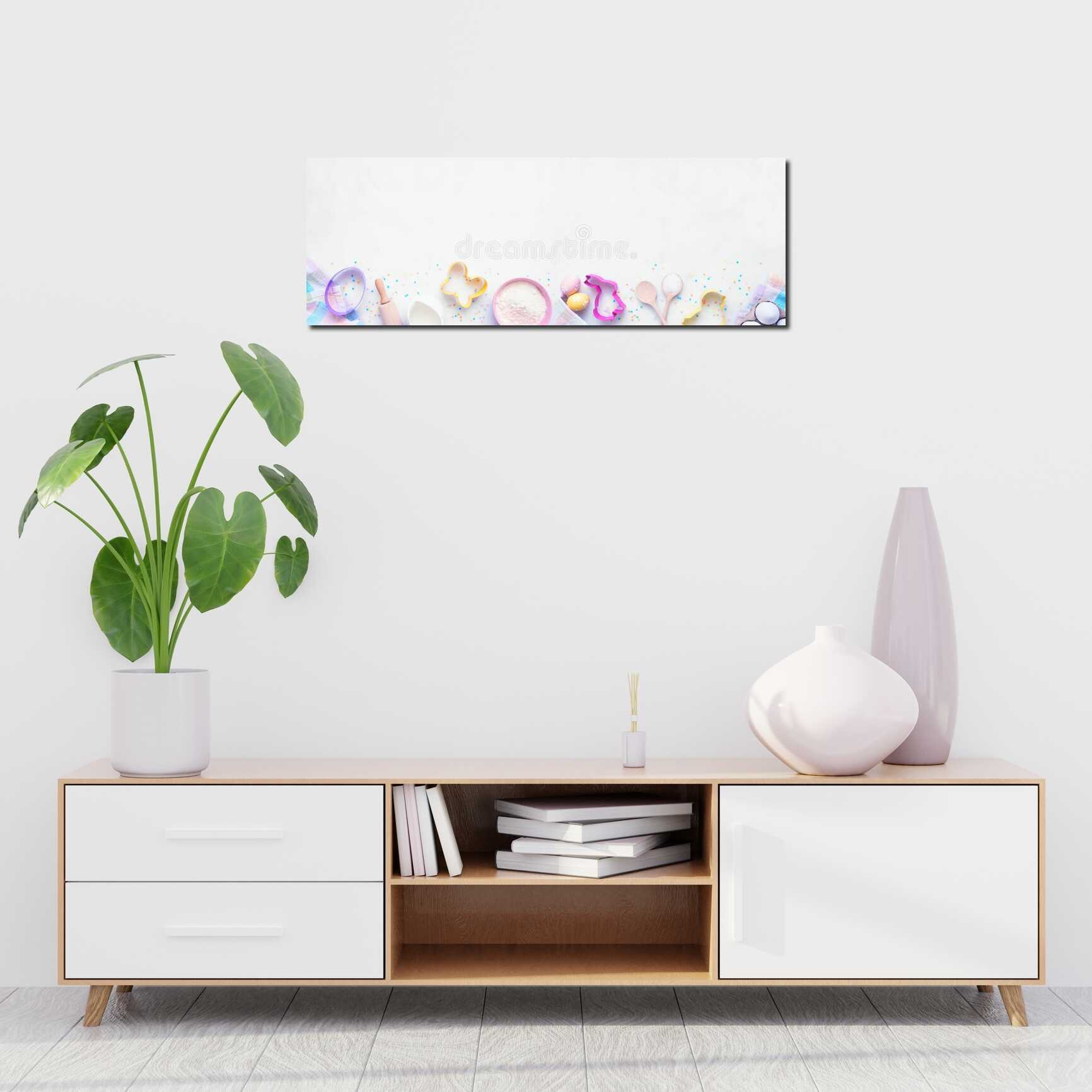 Canvas above sofa for size context