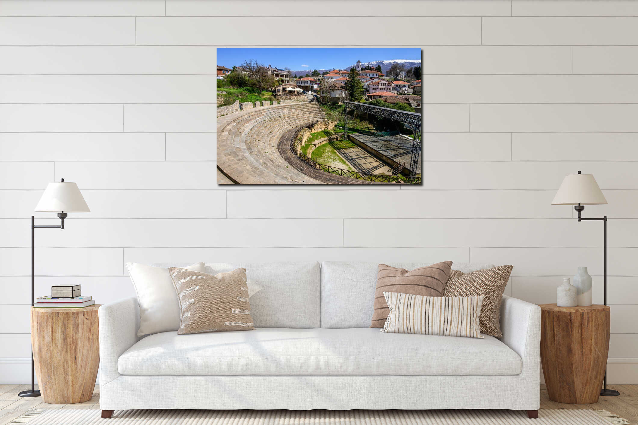 Canvas above sideboard for size context