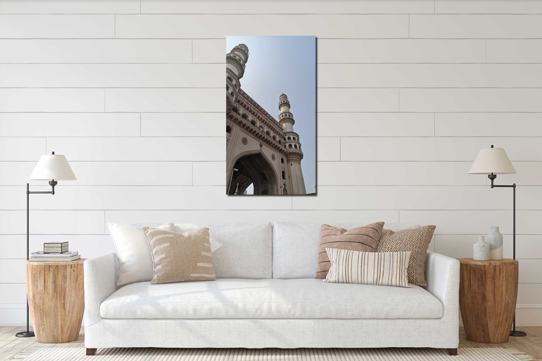 Charminar Arched Facade And Minaret interior mockup