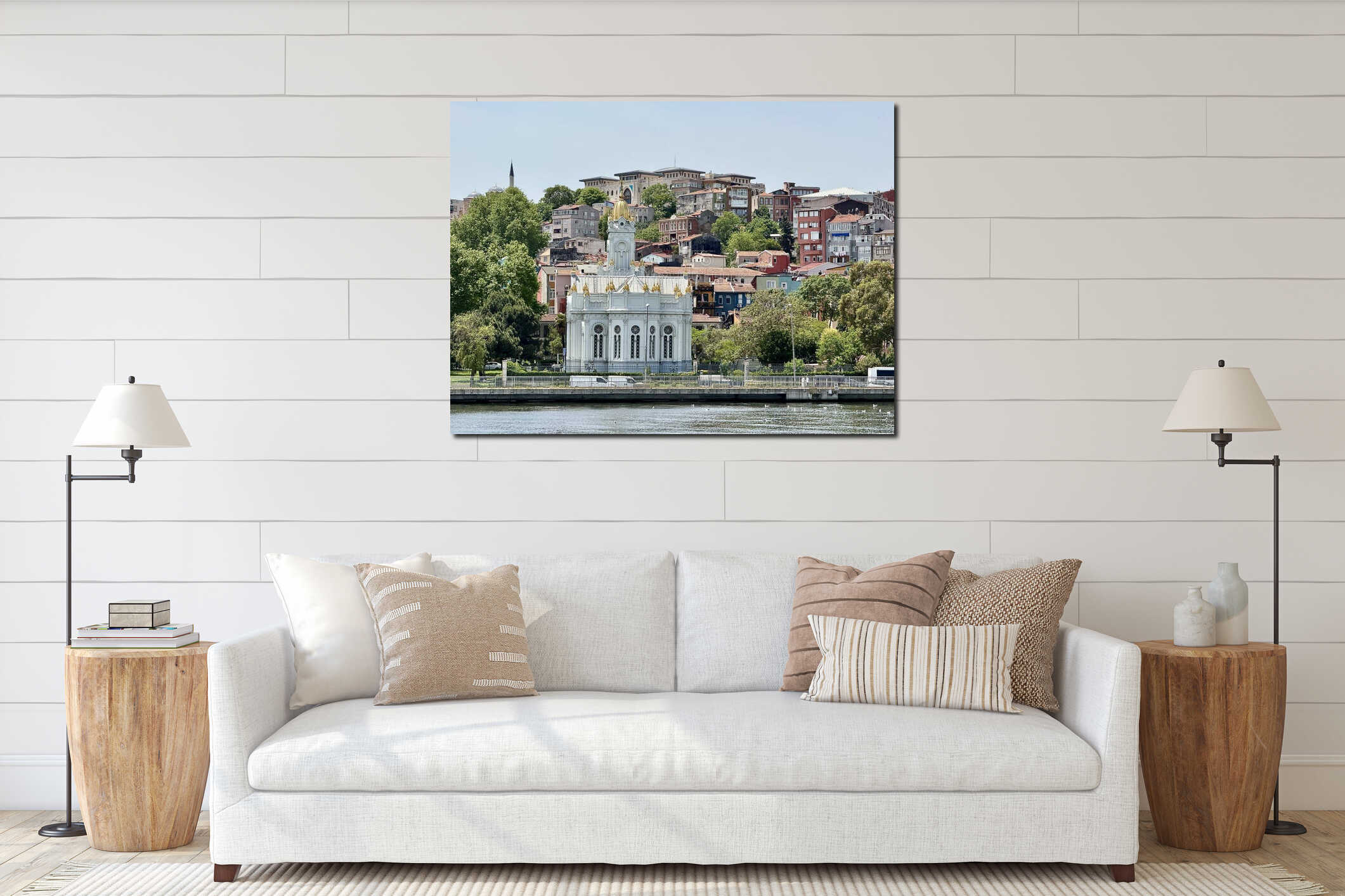 Bulgarian St. Stephen Church (Iron Church), located on the shores of the Golden Horn in the Balat district of Istanbul. interior mockup