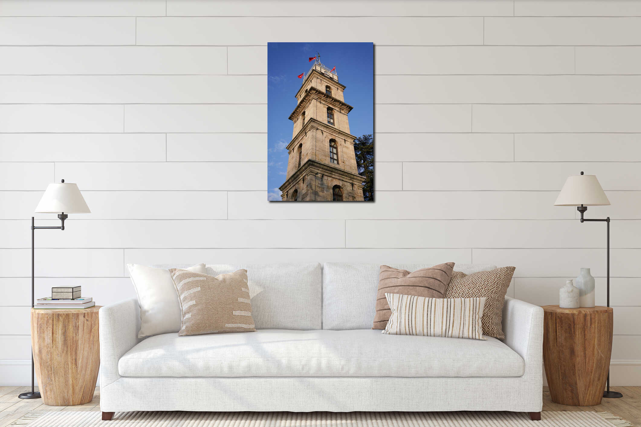 Tophane Clock Tower in Bursa, Turkiye interior mockup