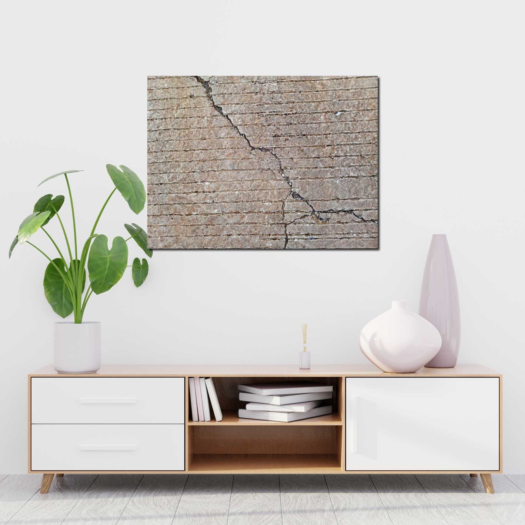 Canvas above sofa for size context