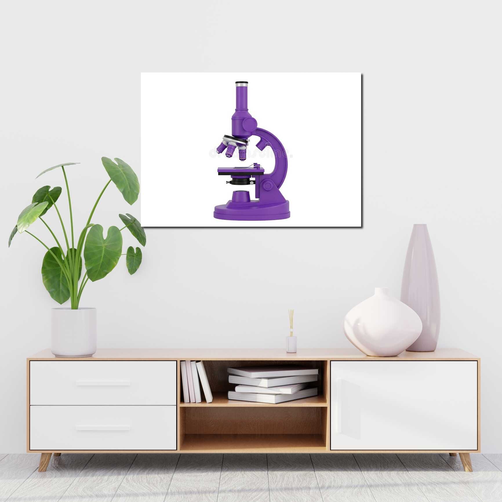 Canvas above sofa for size context