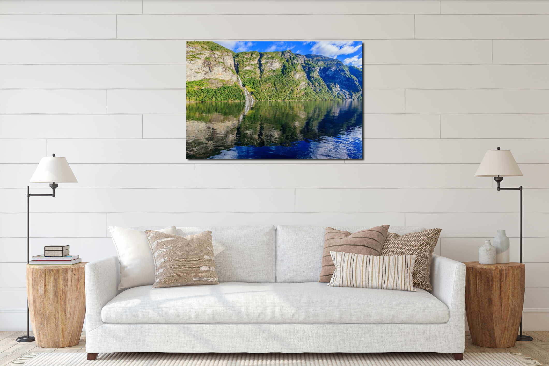 Canvas above sideboard for size context