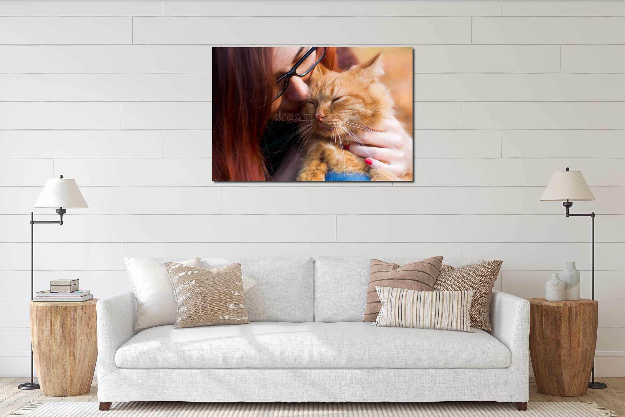 Canvas above sideboard for size context