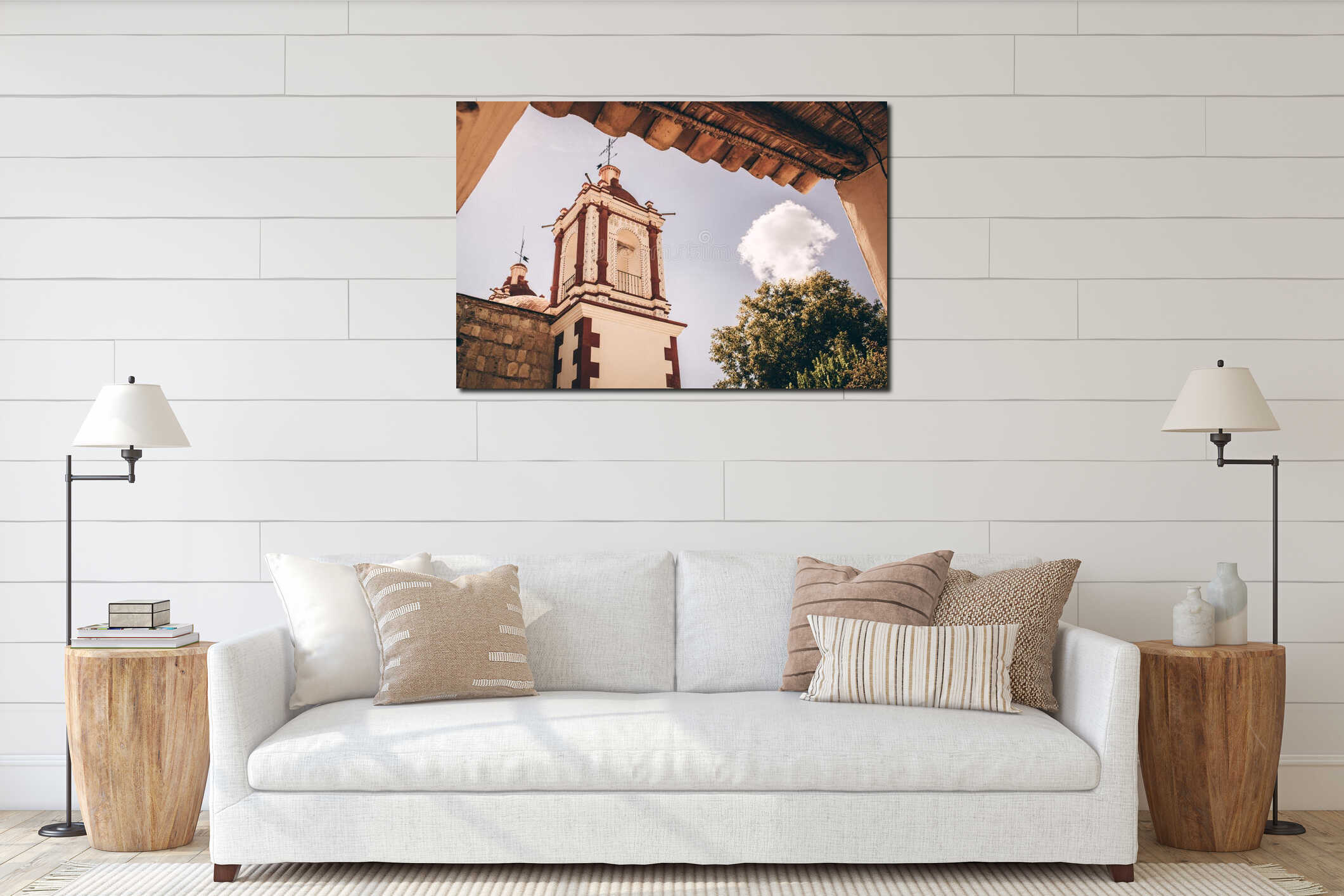 Canvas above sideboard for size context