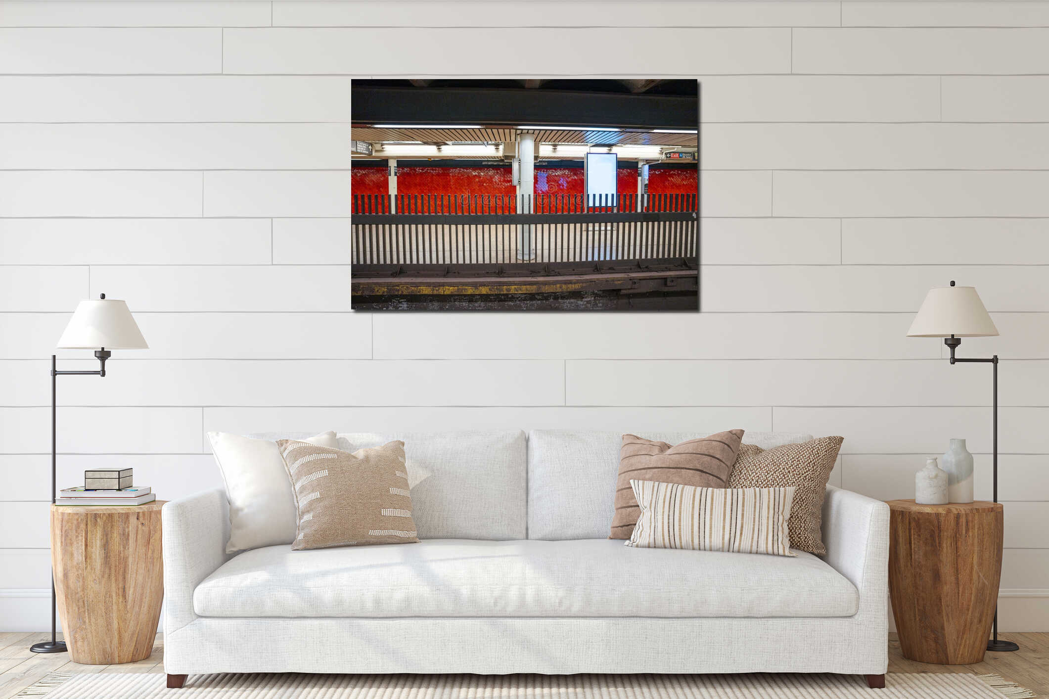 Underground Subway Tracks At Bowling Green Station In New York City interior mockup