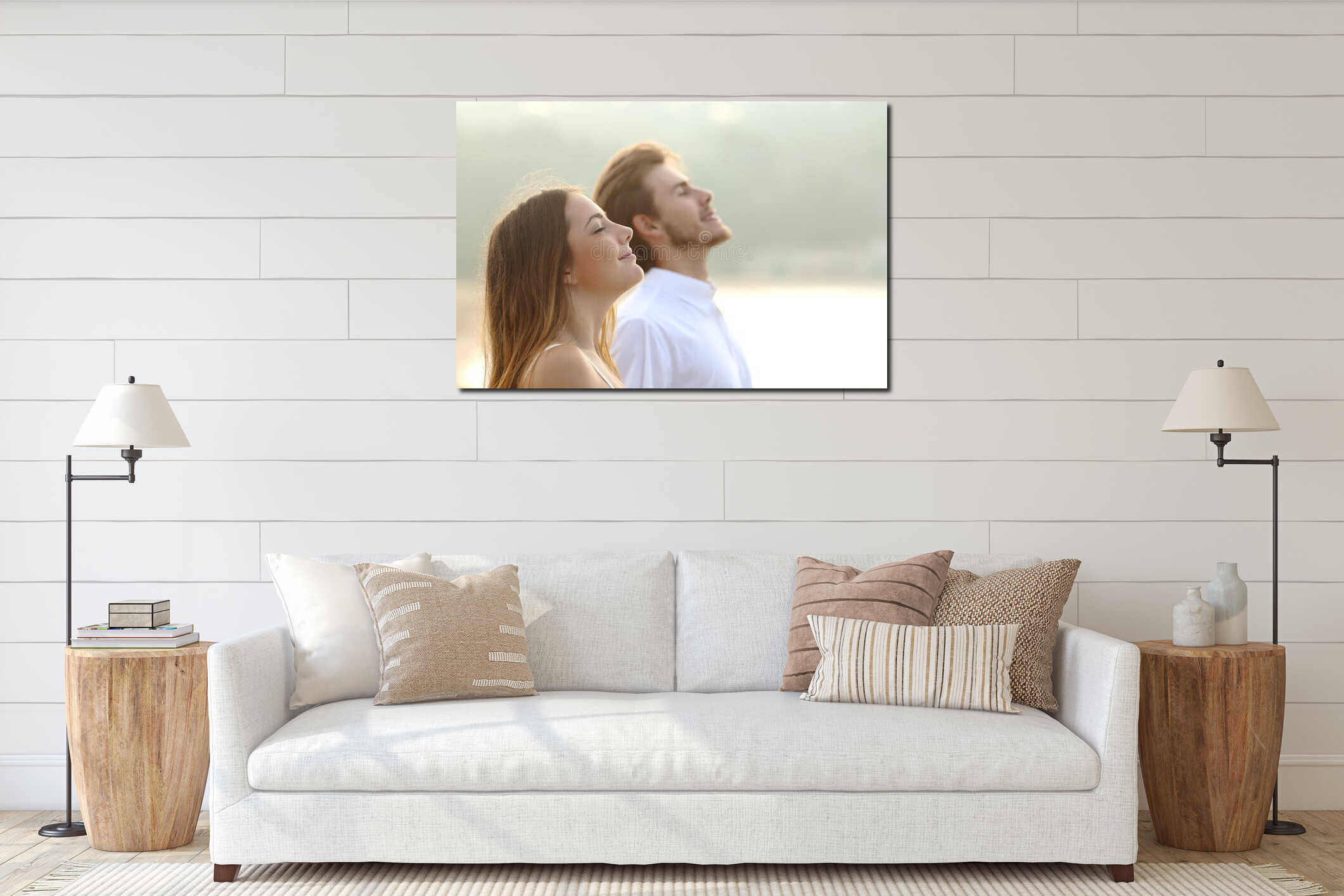 Canvas above sideboard for size context