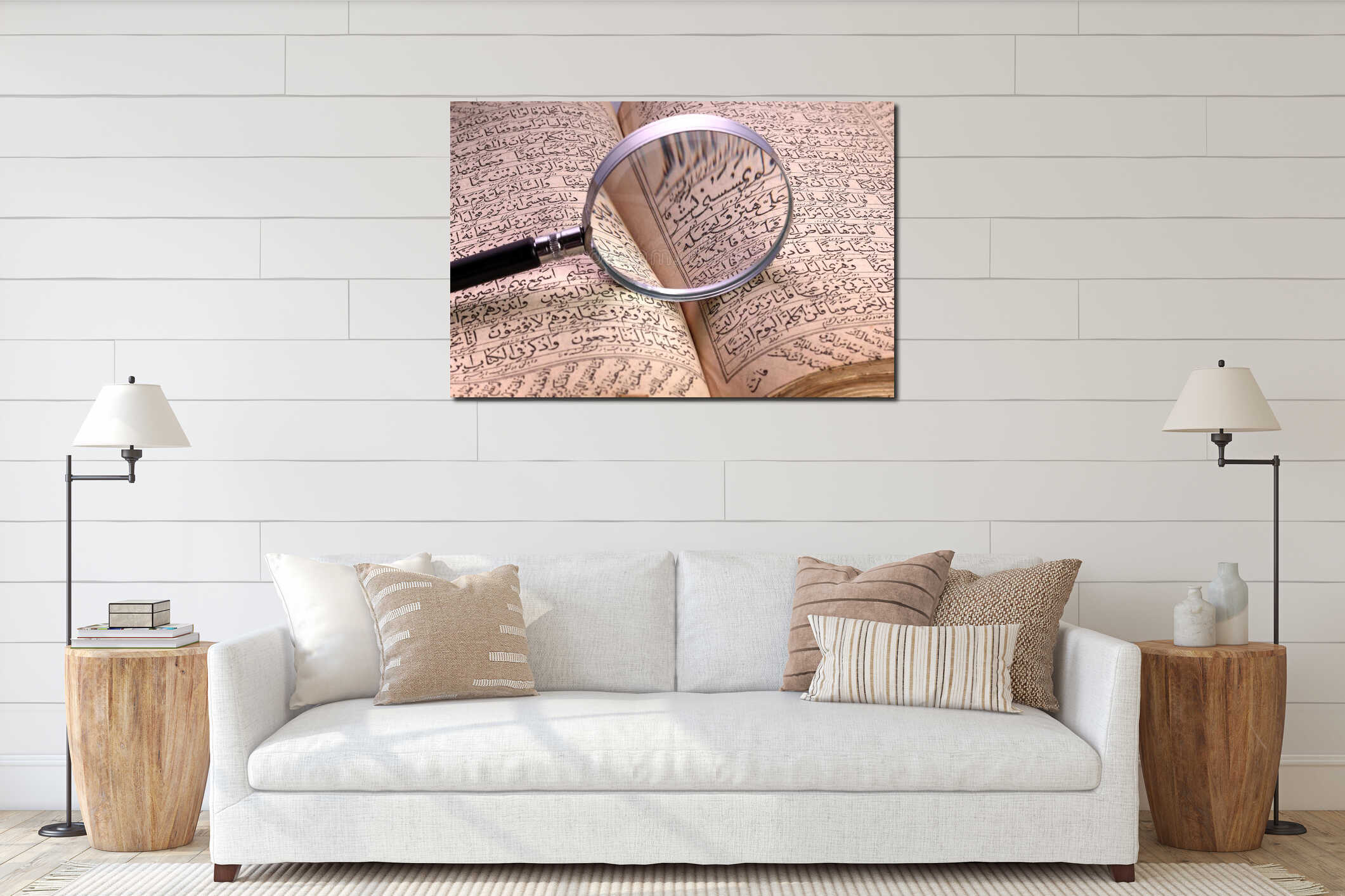 Old holy quran book interior mockup