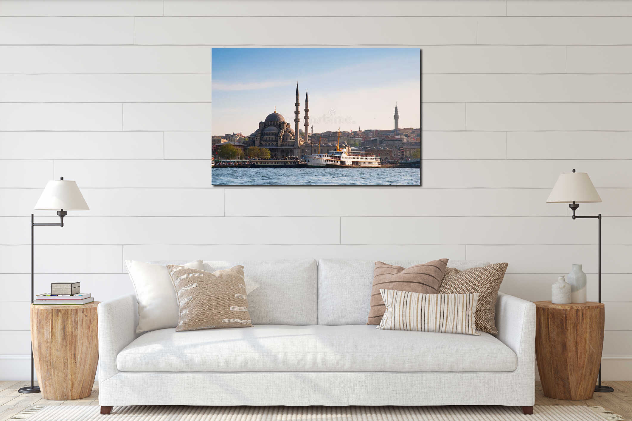 Istanbul New Mosque and Ships, Turkey interior mockup