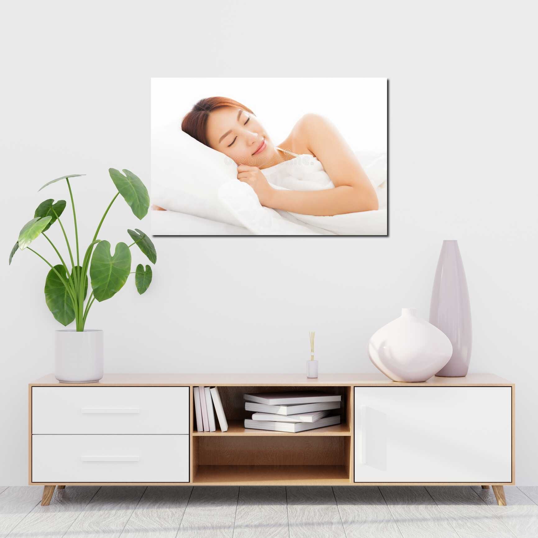 Canvas above sofa for size context