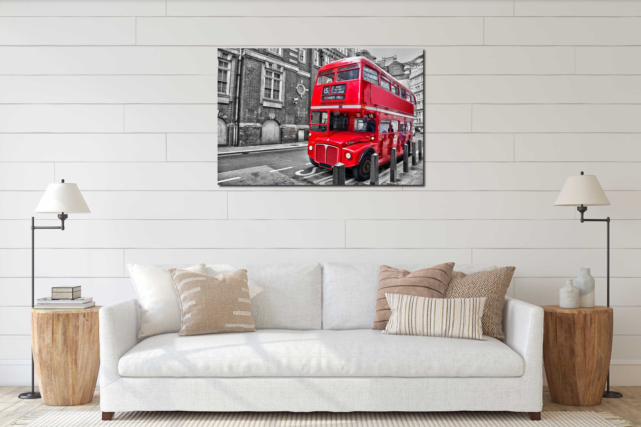 Canvas above sideboard for size context