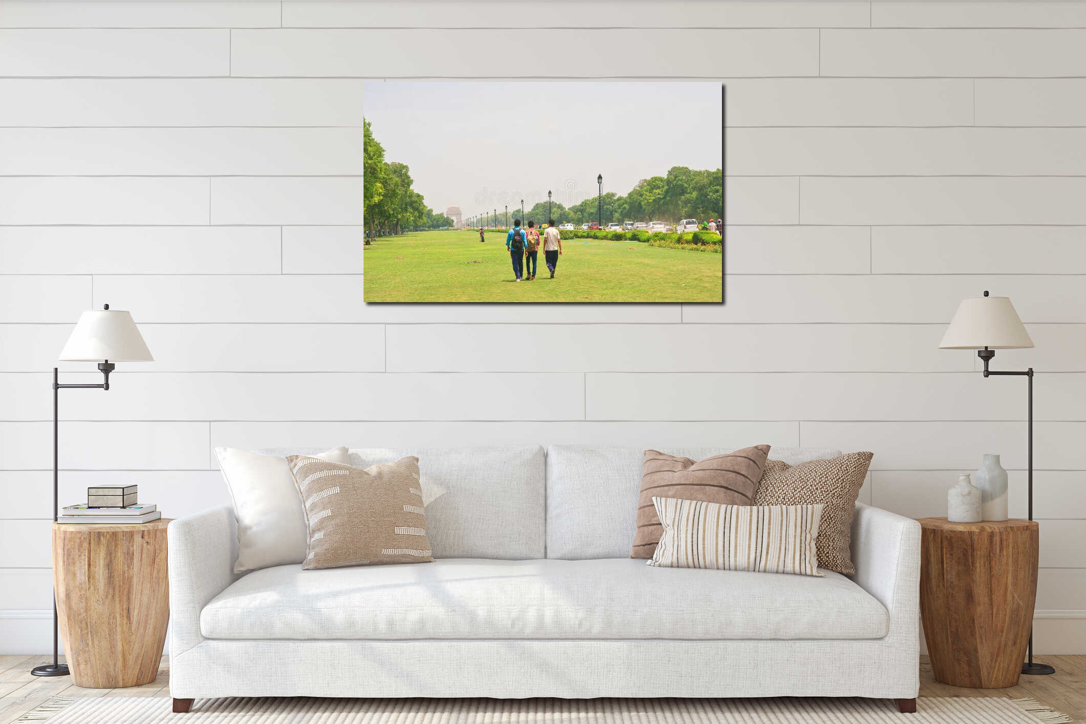 Road to the India Gate. New Delhi interior mockup