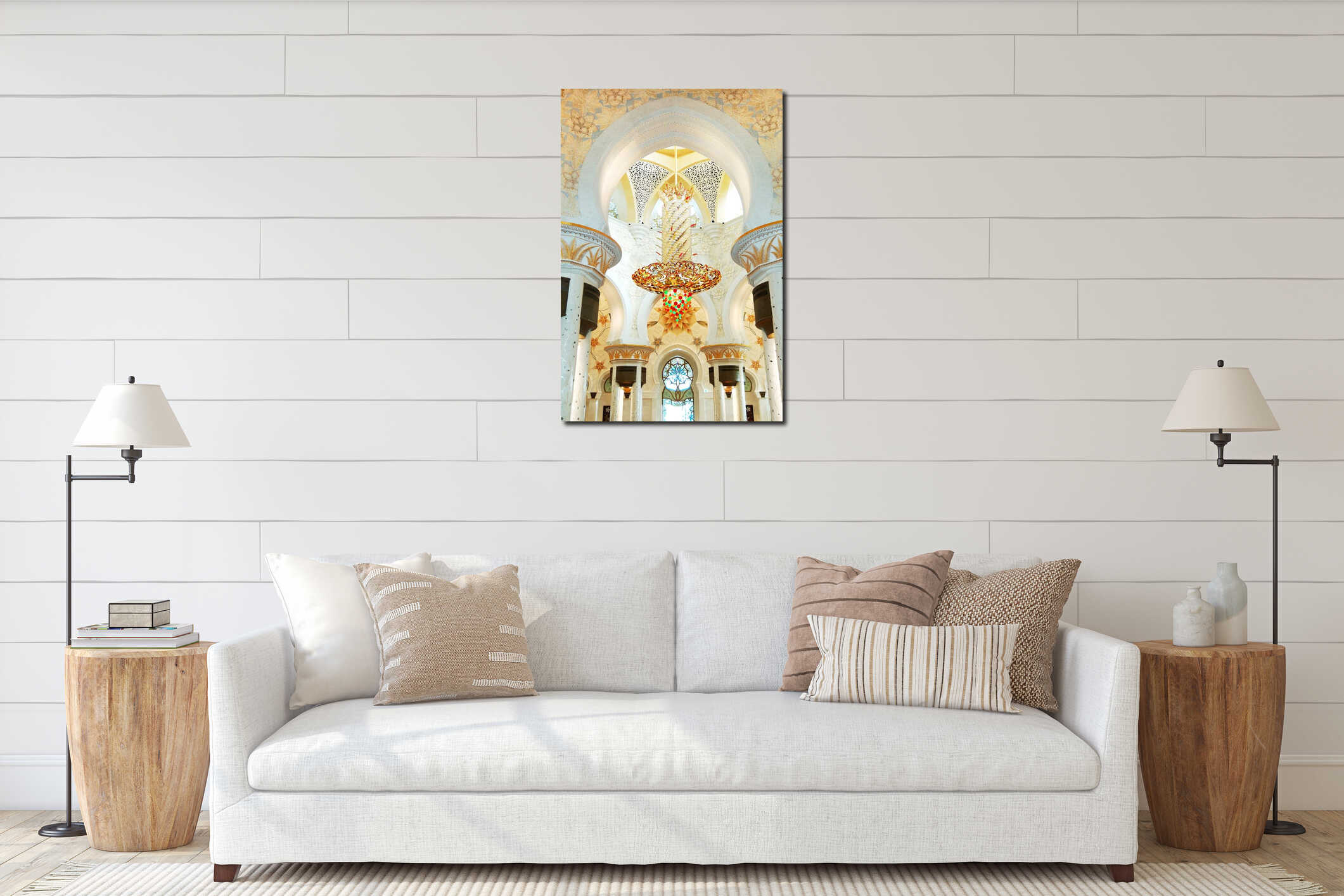 Sheikh Zayed Grand Mosque interior interior mockup