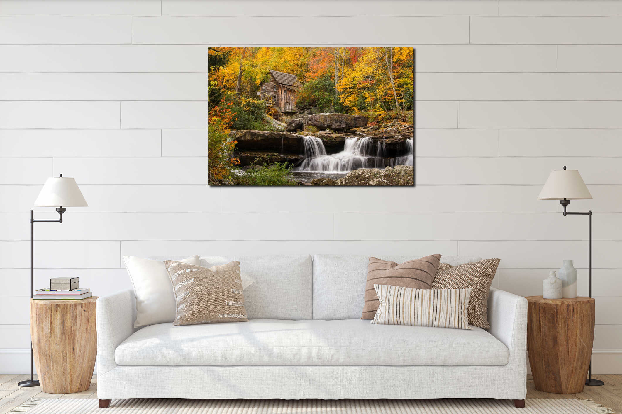 Glade Creek Grist Mill interior mockup