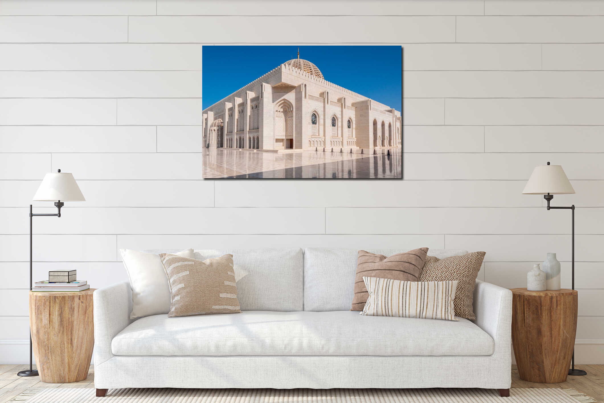 Sultan Qaboos Mosque, Muscat, Oman interior mockup