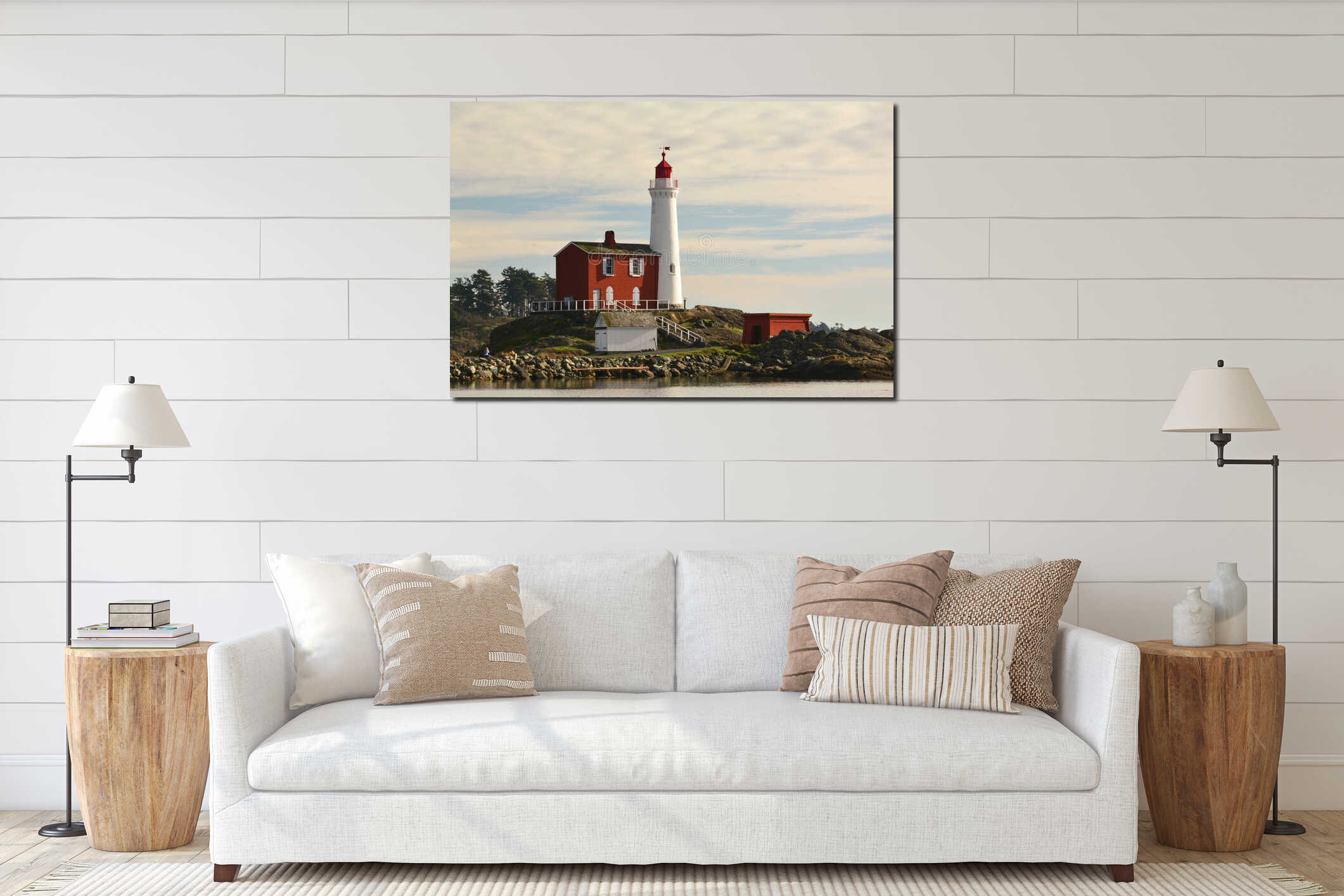 Fisgard lighthouse,Fort Rodd hill historic national park,Victoria BC,Canada interior mockup