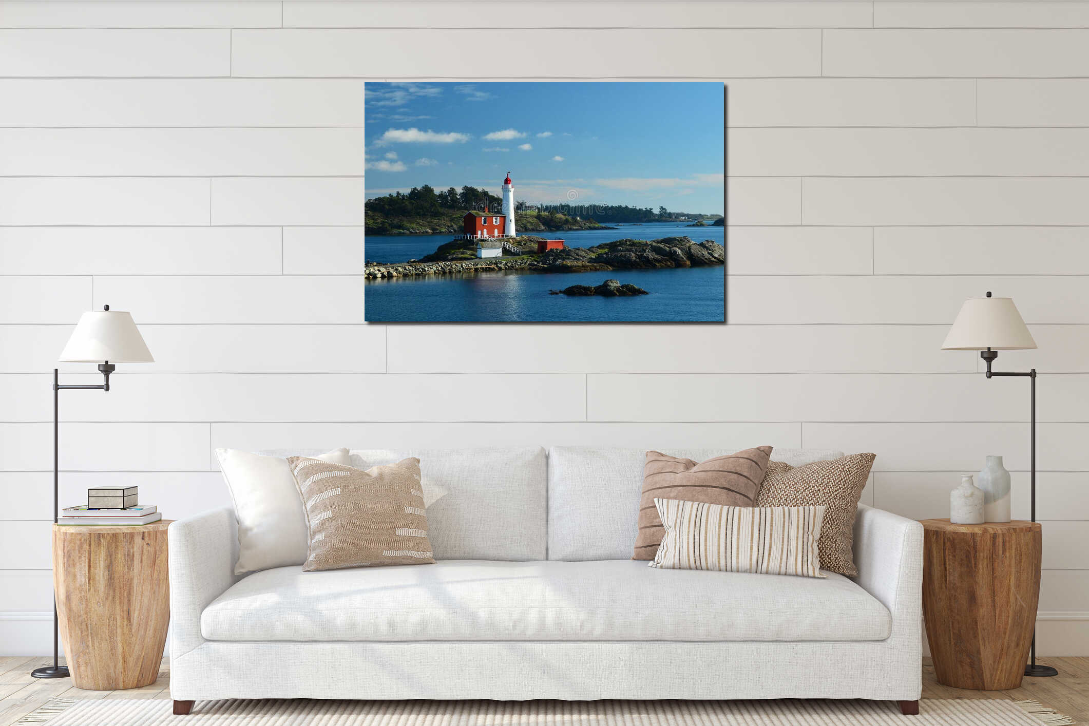 Fisgard lighthouse,Fort Rodd hill historic national park,Victoria BC,Canada interior mockup