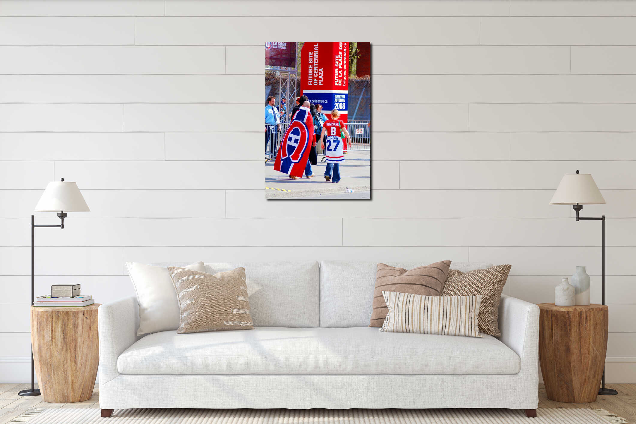 Montreal Canadians fans interior mockup