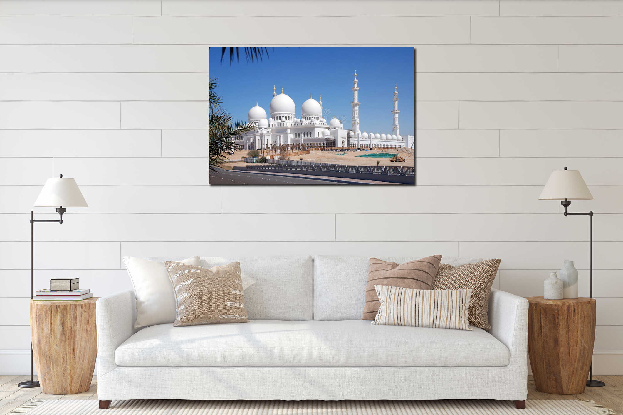 Sheikh zayed mosque, abu dhabi, uae, middle east interior mockup