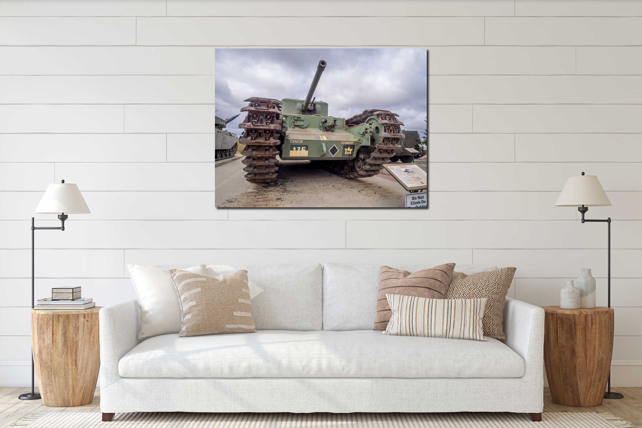 Tanks at the Military Museums, Calgary interior mockup