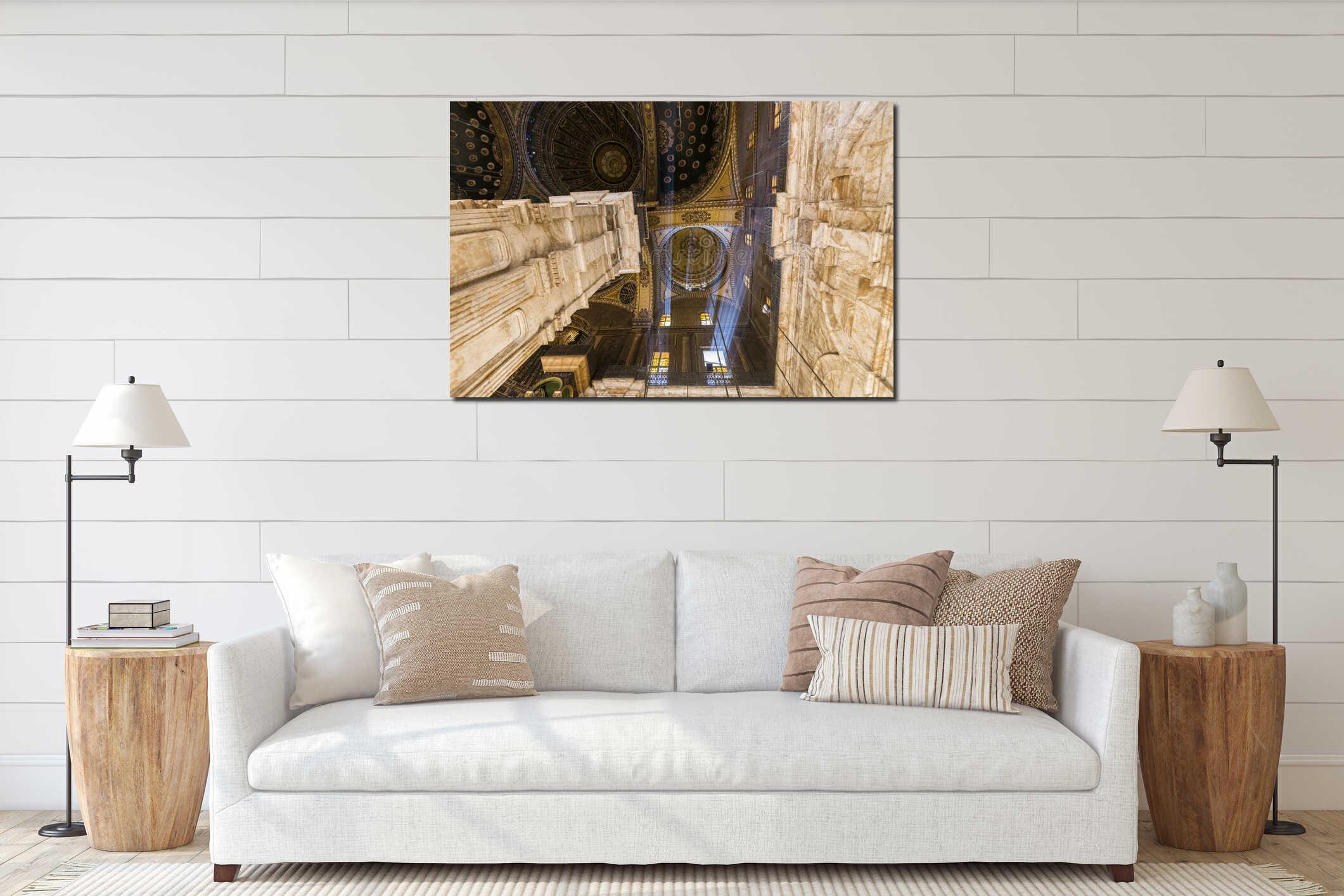 Inside of the mosque of Muhammad Ali, Saladin Citadel of Cairo interior mockup