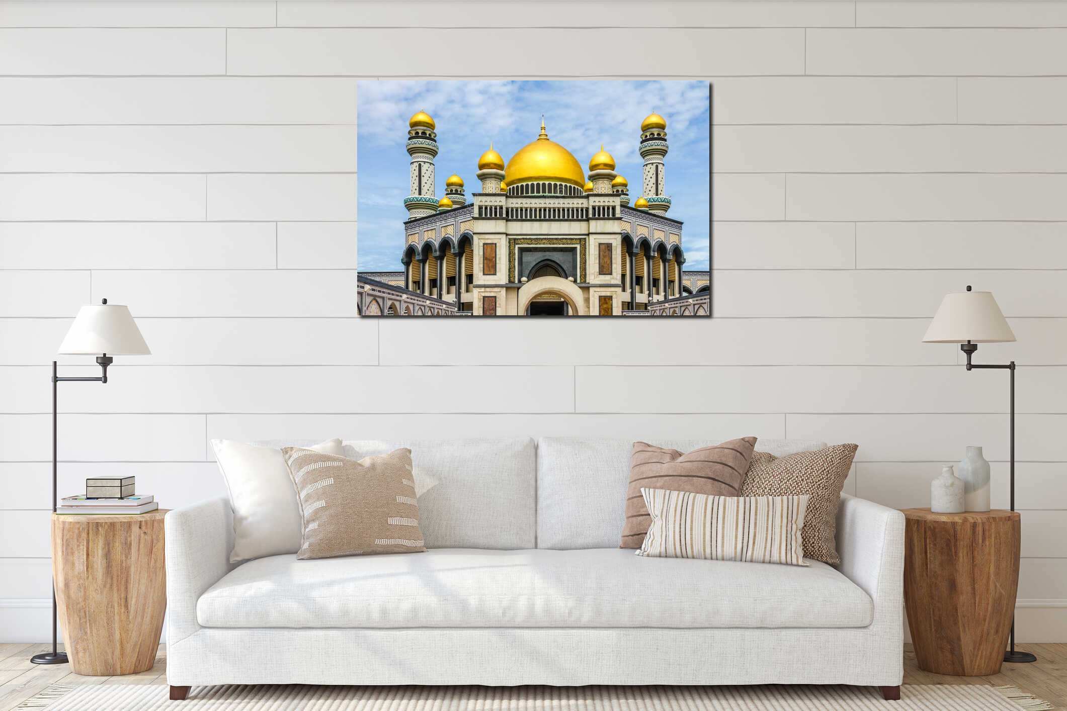 Jame Asr Hassanil Bolkiah Mosque-Brunei,Asia interior mockup