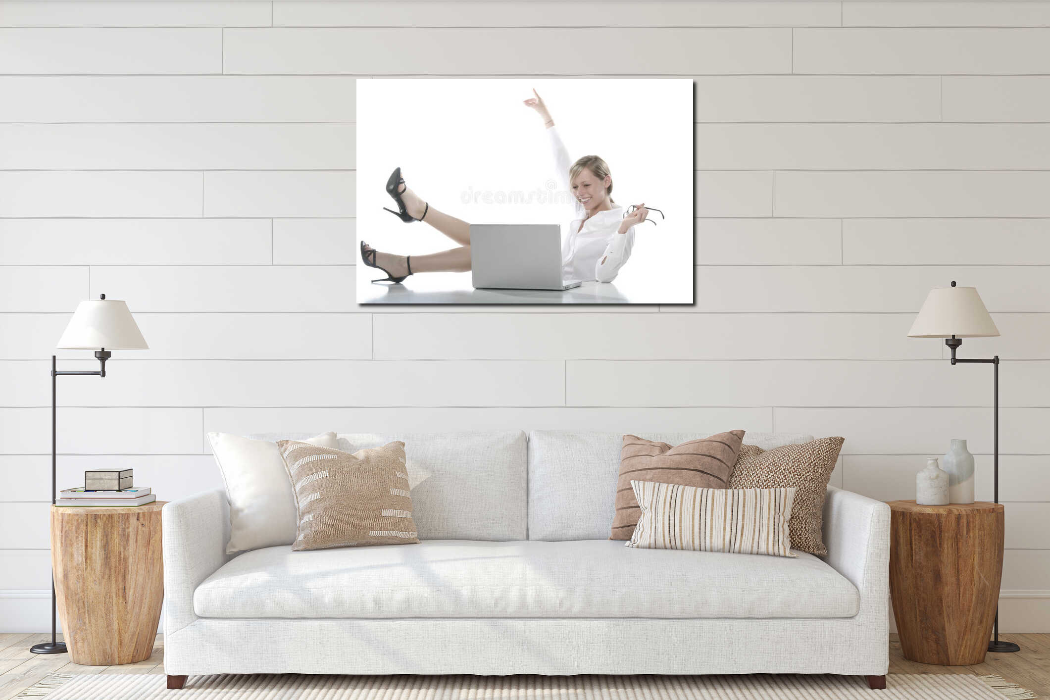 Canvas above sideboard for size context