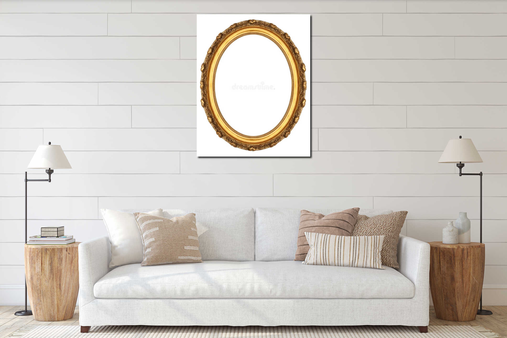 Oval Picture Frame interior mockup
