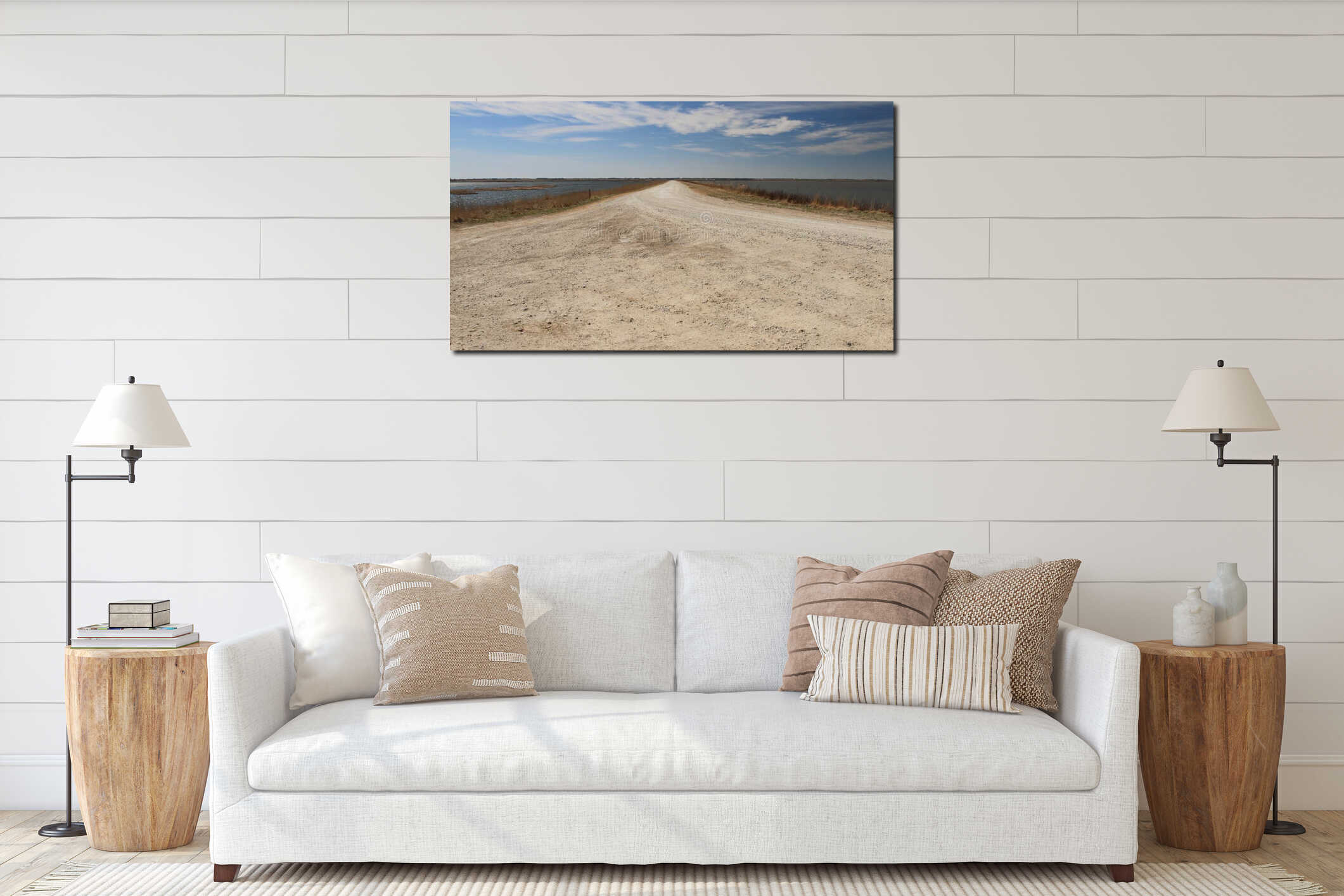 Dirt Road Between Two Pools interior mockup