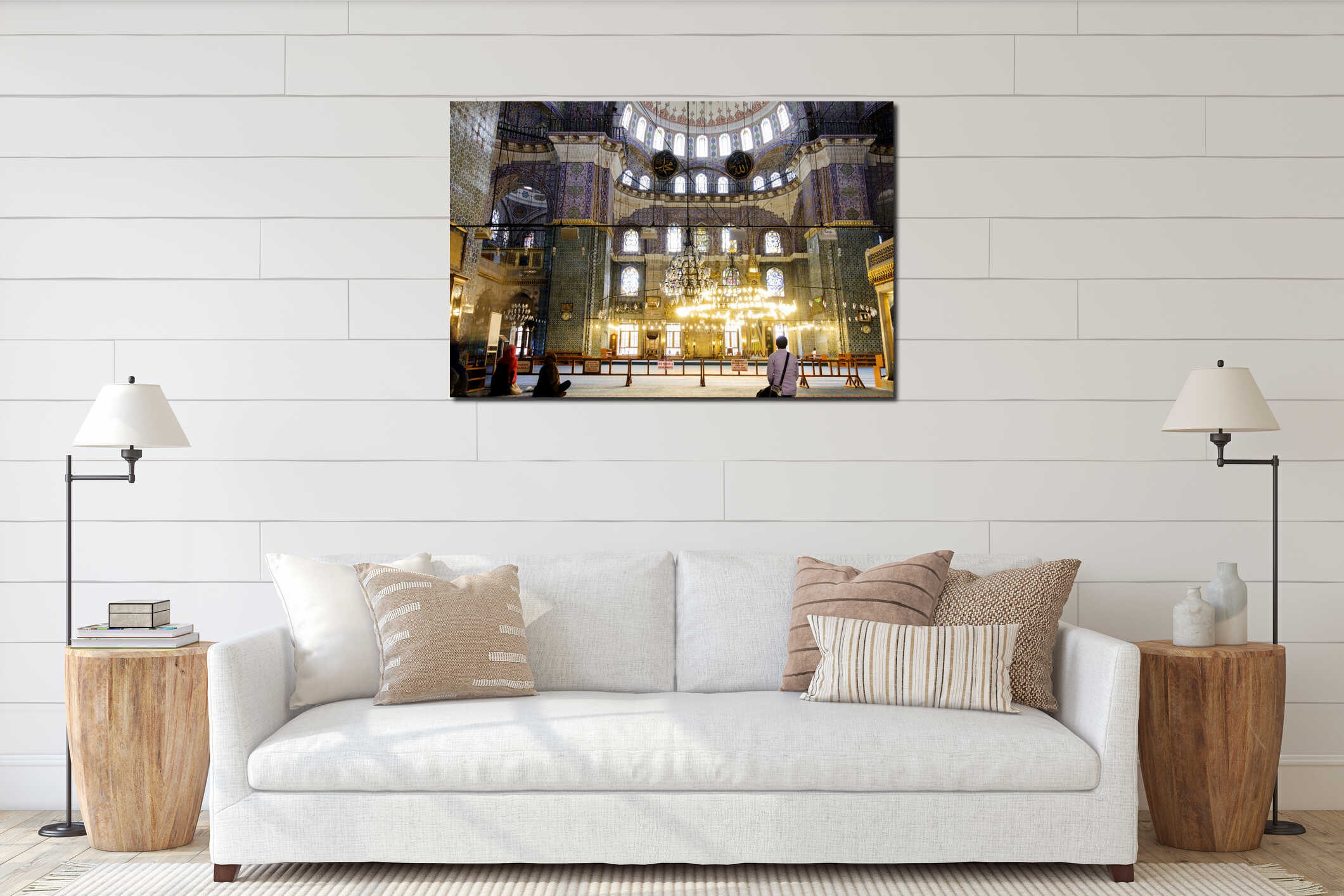 HDR image of the interior of the Yeni Cami (New Mosque), Istanbul interior mockup