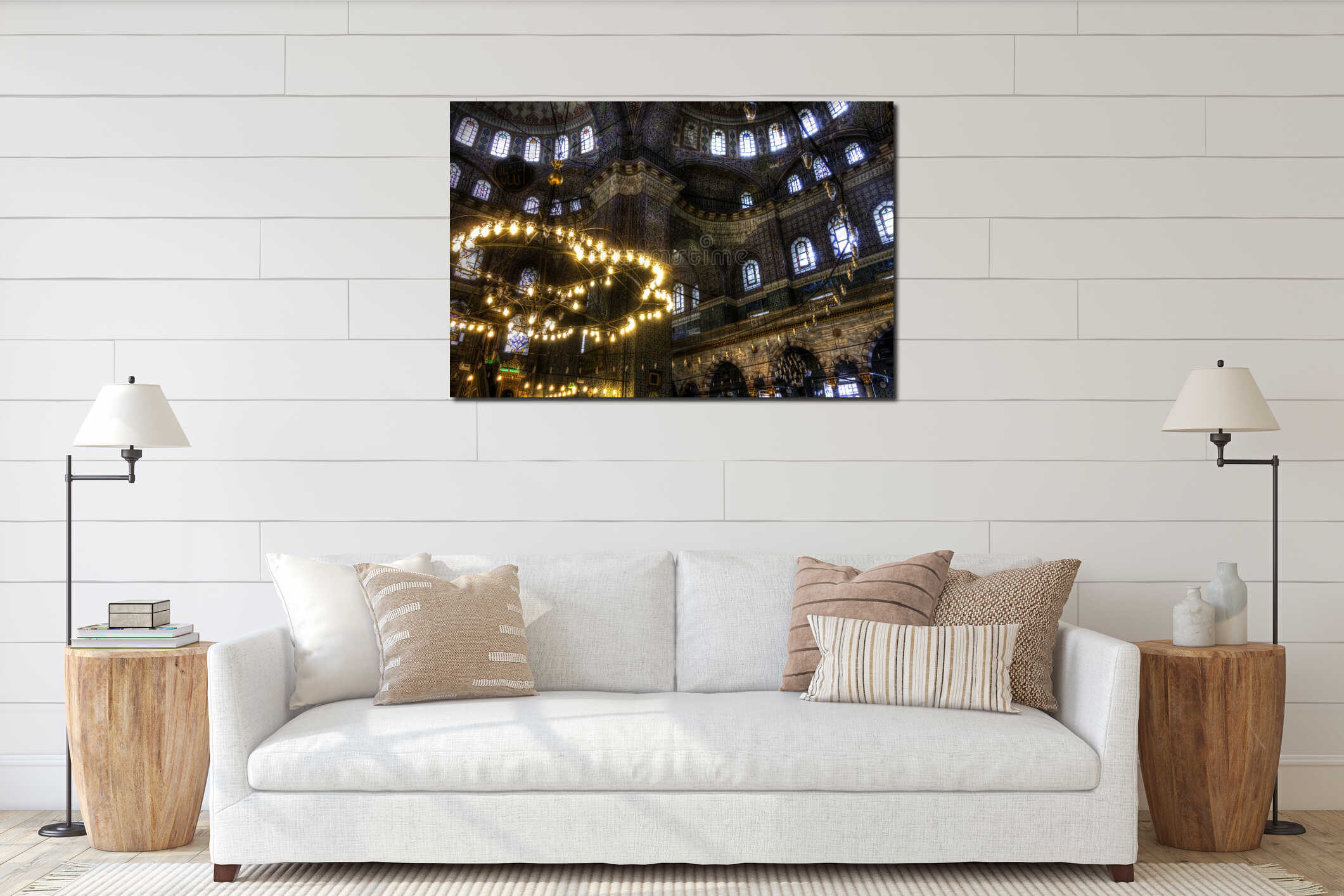 HDR image of the interior of the Yeni Cami (New Mosque), Istanbul interior mockup