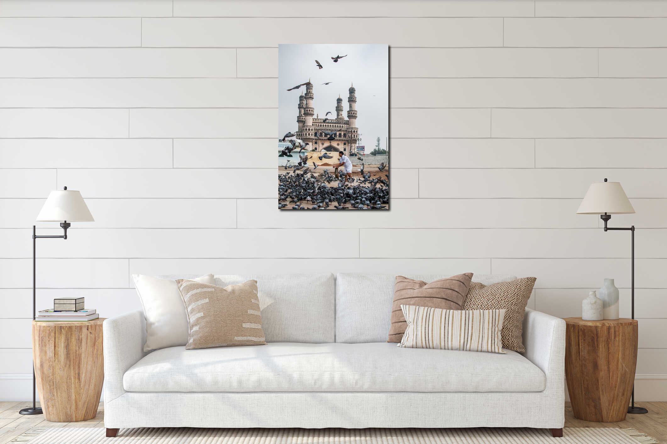 Charminar and Pigeons interior mockup