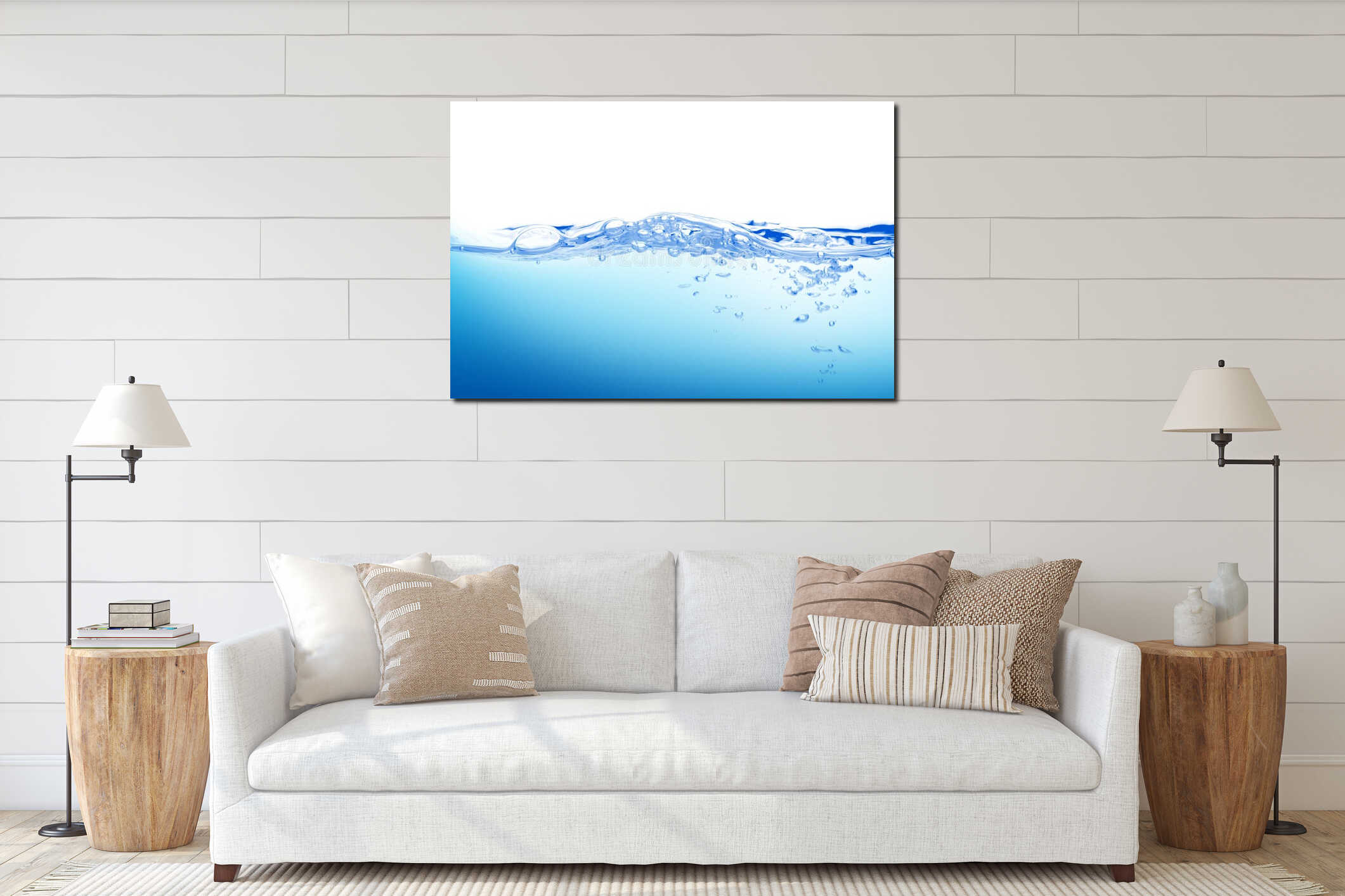 Water splash interior mockup