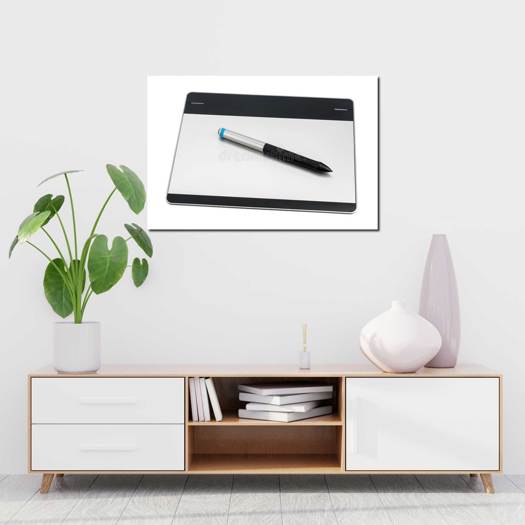 Canvas above sofa for size context