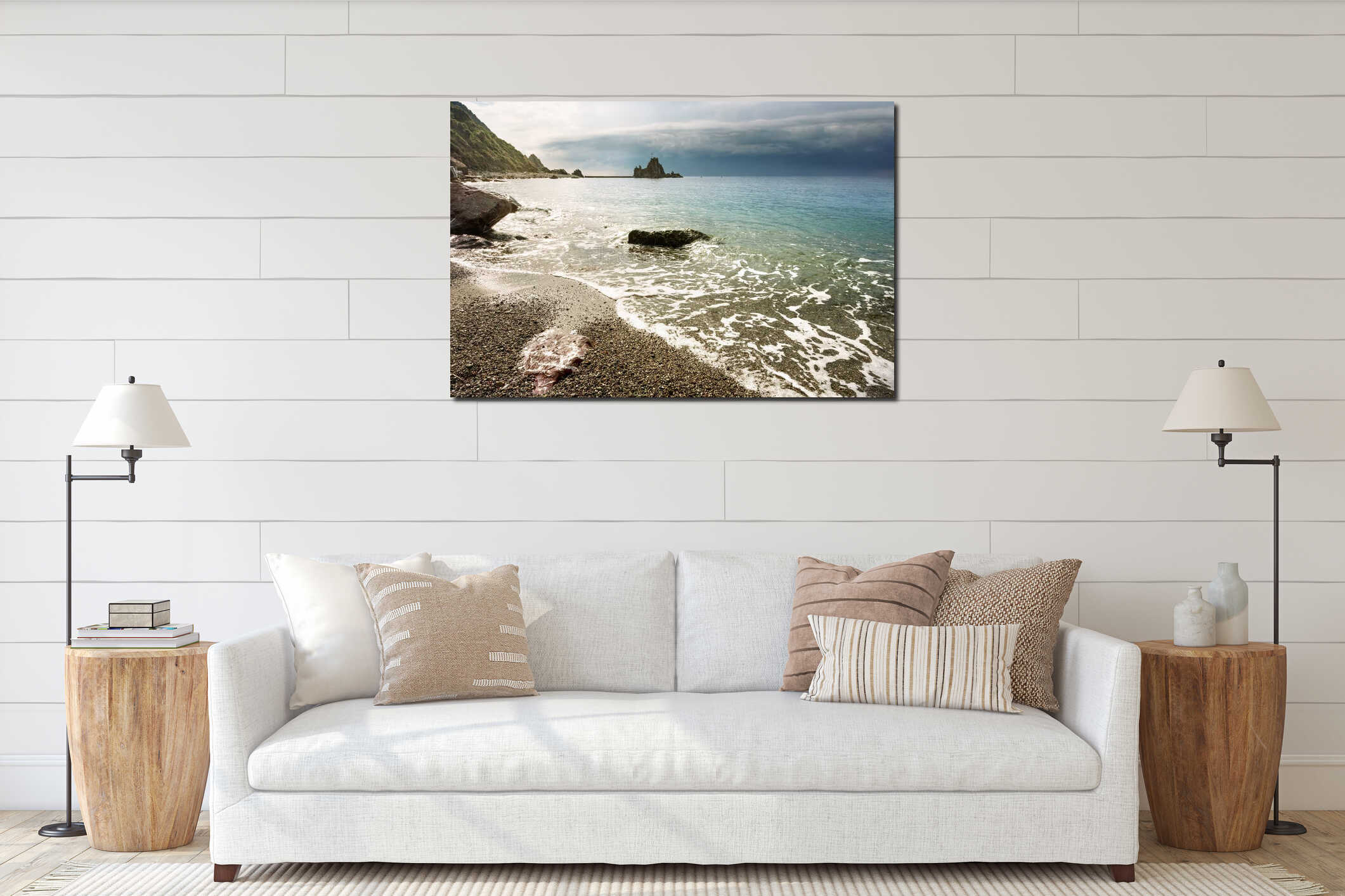 Coastline. Sestri Levante. Liguria, Italy interior mockup