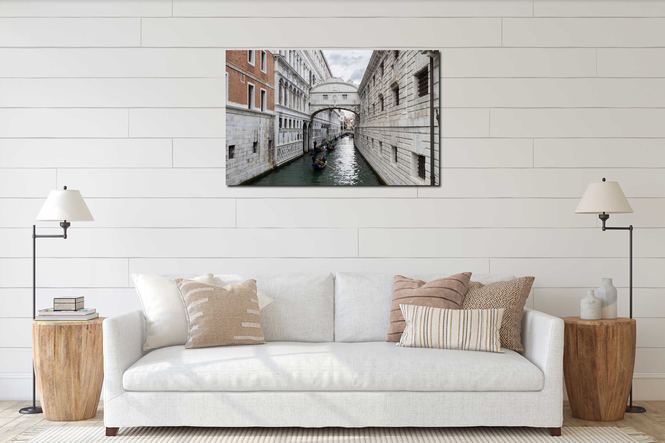 Canvas above sideboard for size context