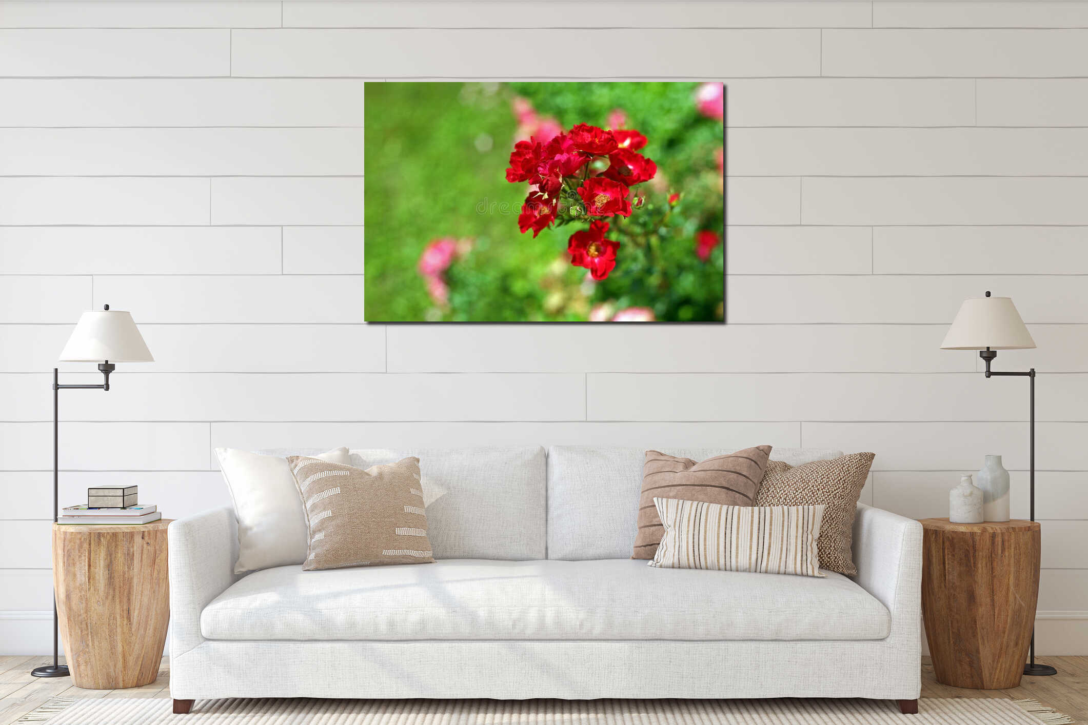 Red Rose bush interior mockup