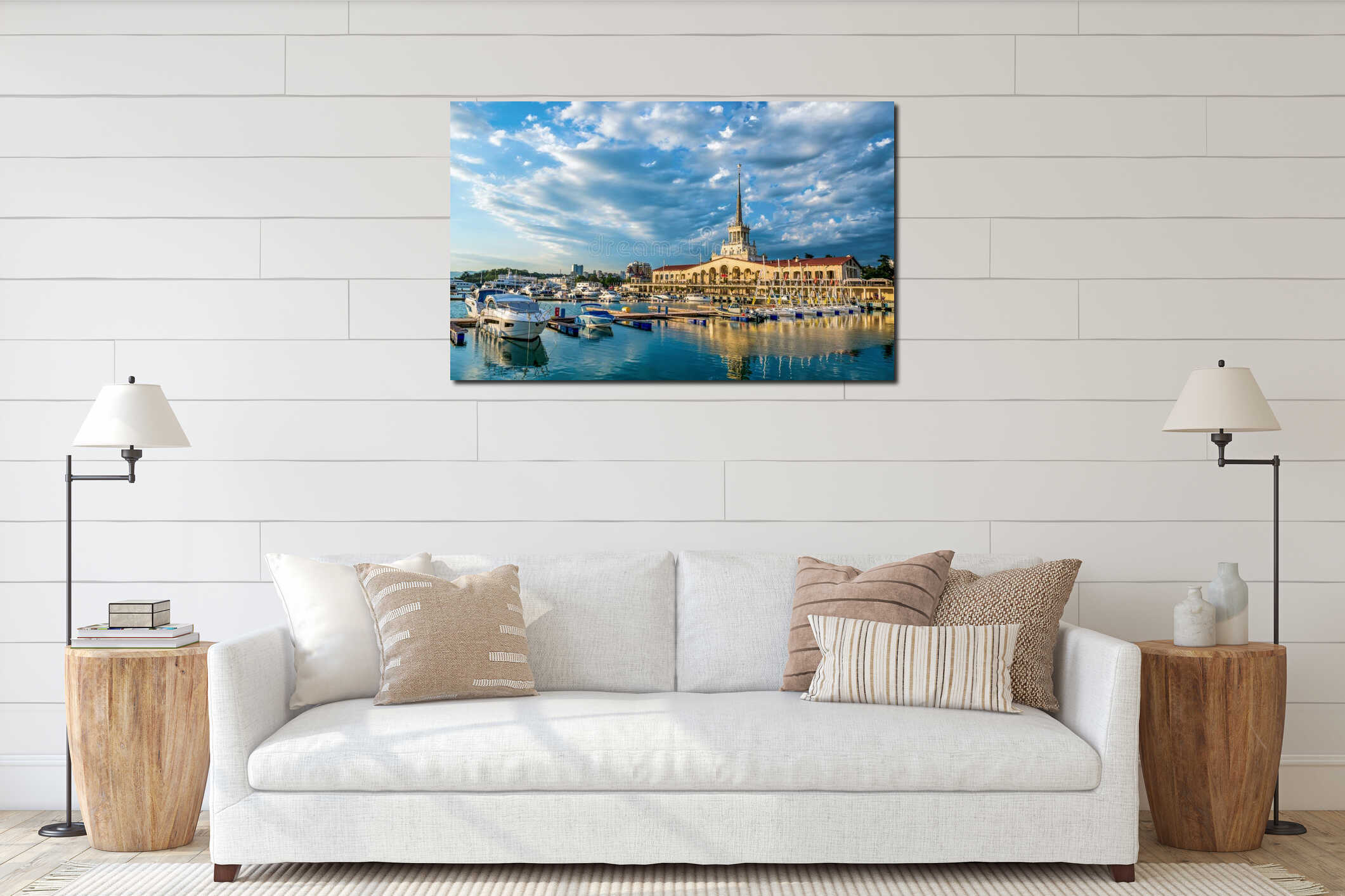 Sochi cloud summer city buildings sea black russia urban panoramic interior mockup