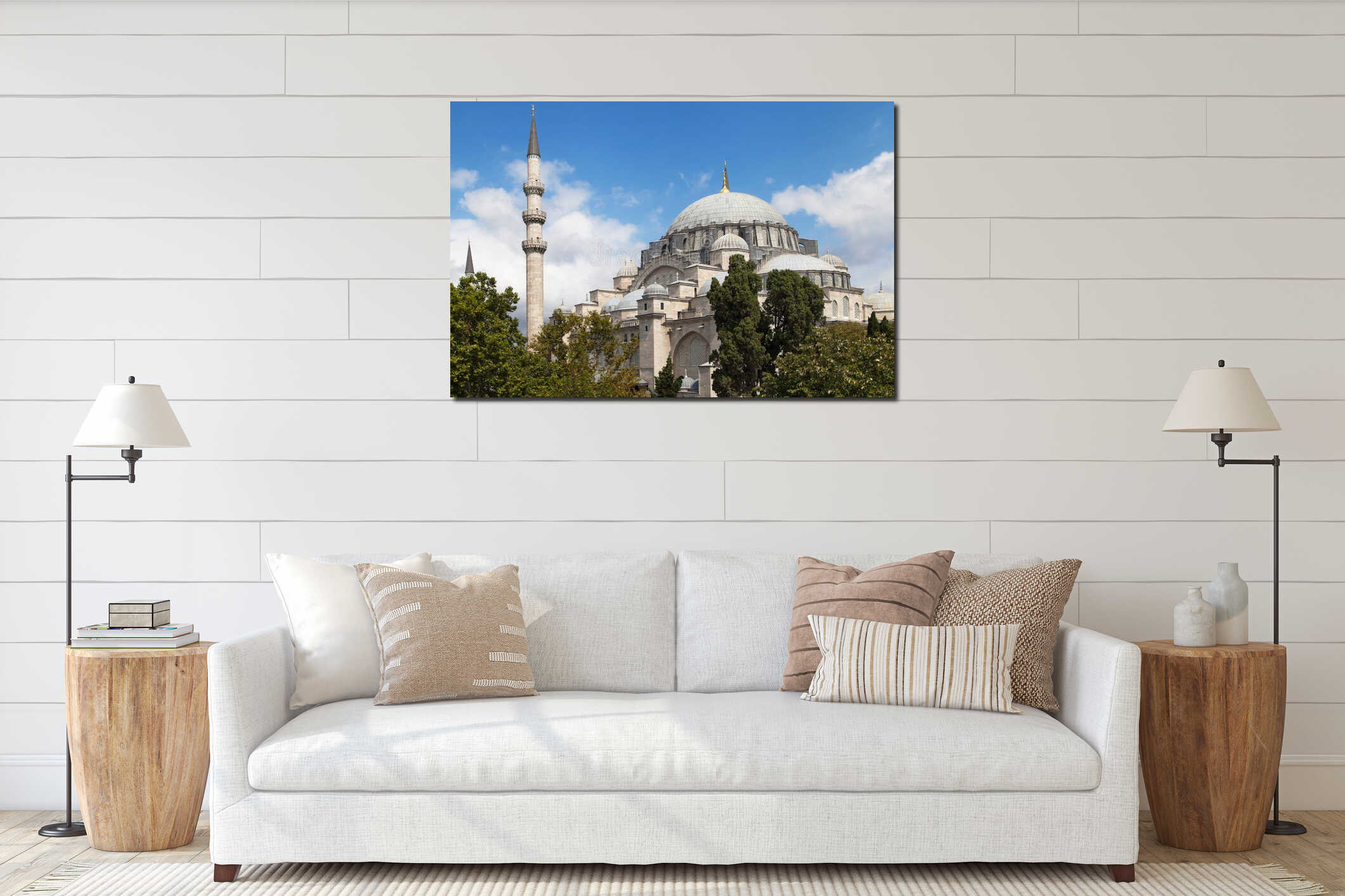 Exterior of the Suleymaniye Mosque interior mockup