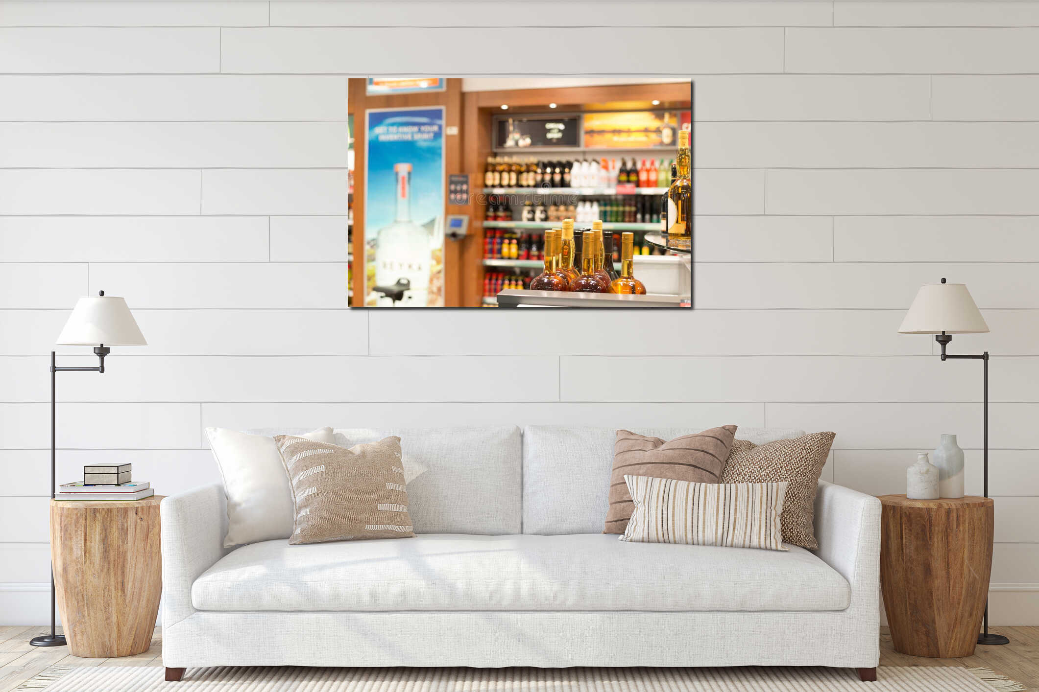 Duty free shop interior mockup