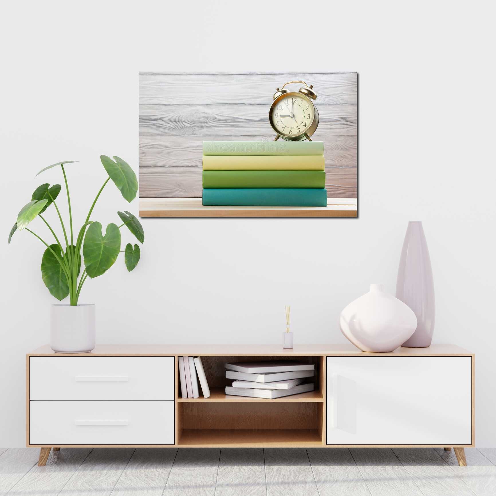 Canvas above sofa for size context