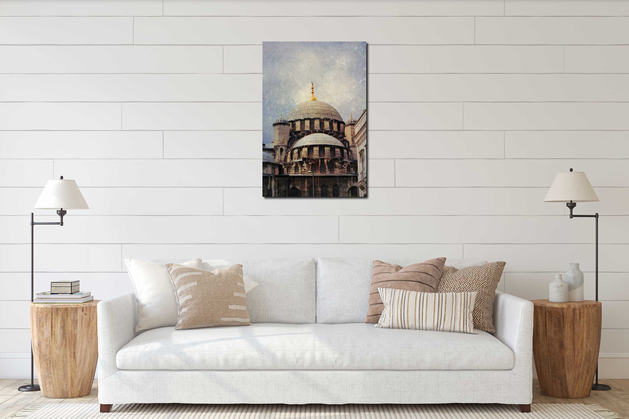 Eminonu New Mosque (grunge), Istanbul, Turkey. interior mockup