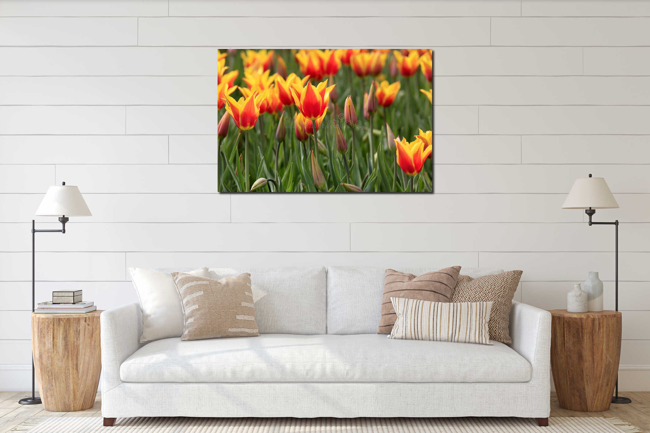 Tullips of Istanbul city interior mockup