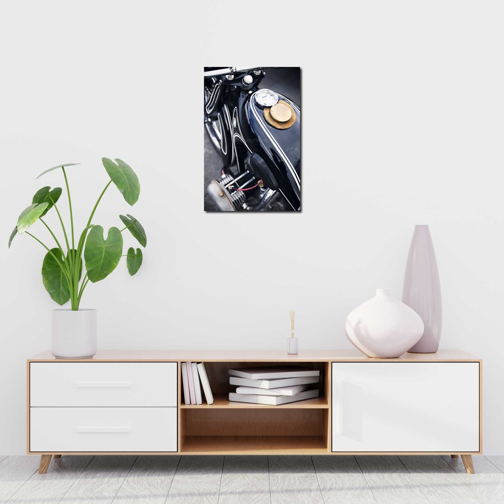 Canvas above sofa for size context