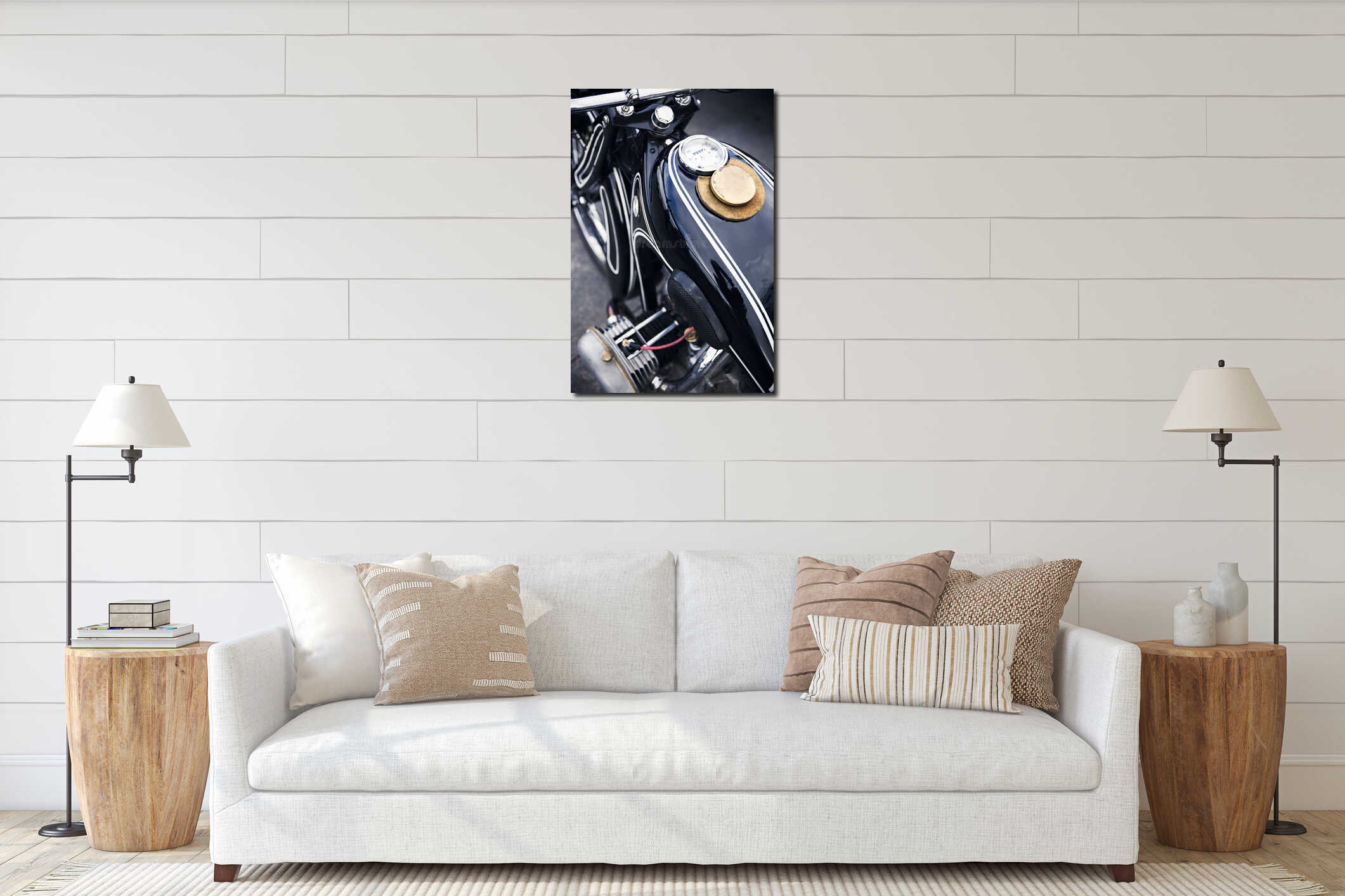 Canvas above sideboard for size context